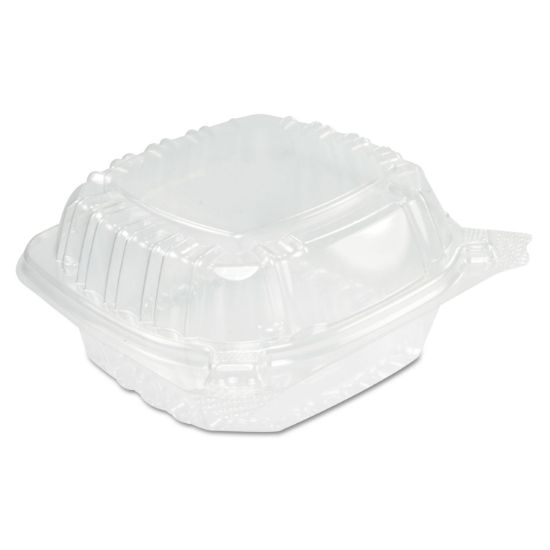Picture of Dart® ClearSeal Hinged Clear Containers, 13 4/5 oz, Clear, Plastic, 5.4 x 5.3 x 2.6