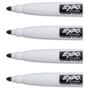 Picture of Magnetic Dry Erase Fine Marker With Eraser 4/Pkg Black