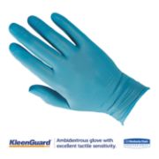Picture of KleenGuard* G10 Blue Nitrile Gloves, Powder-Free, Blue, Large, 100/Box, 10 Boxes/Carton