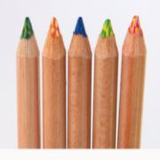 Picture of Koh-I-Noor Tri-Tone Color Pencils, 3.8 mm, Assorted Tri-Tone Lead Colors, Tan Barrel, Dozen