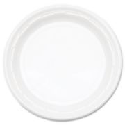 Picture of Dart® Famous Service Plastic Dinnerware, Plate, 9", White, 125/Pack, 4 Packs/Carton