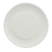 Picture of AJM Packaging Corporation White Paper Plates, 6" dia, 100/Bag, 10 Bags/Carton