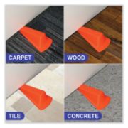Picture of Master Caster® Giant Foot Doorstop, No-Slip Rubber Wedge, 3-1/2w x 6-3/4d x 2h, Safety Orange
