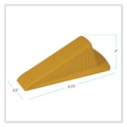Picture of Master Caster® Giant Foot Doorstop, No-Slip Rubber Wedge, 3-1/2w x 6-3/4d x 2h, Safety Yellow