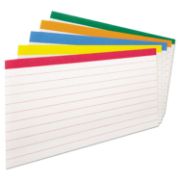 Picture of Oxford™ Color Coded Ruled Index Cards, 3 x 5, Assorted Colors, 100/Pack