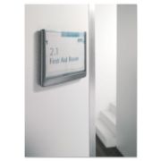 Picture of Durable® Click Sign Holder For Interior Walls, 6 3/4 x 5/8 x 5 1/8, Gray