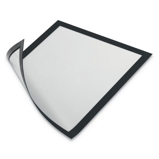 Picture of Durable® DURAFRAME Magnetic Sign Holder, 8 1/2" x 11", Black Frame, 2/Pack