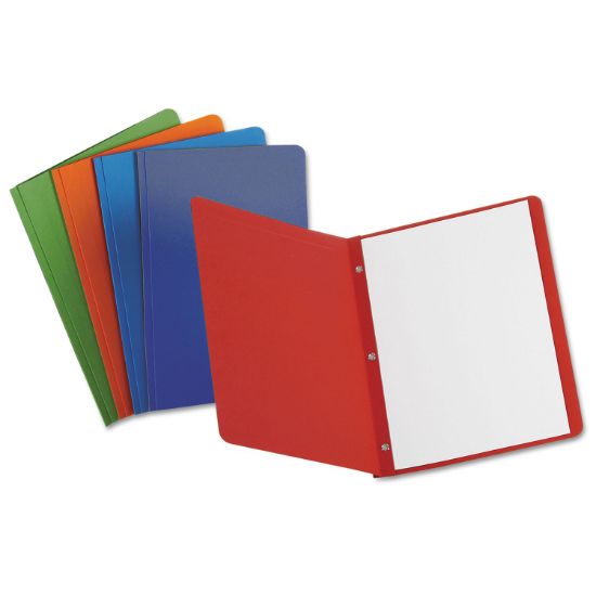 Picture of Oxford™ Report Cover, 3 Fasteners, Panel and Border Cover, Assorted Colors, 25/Box