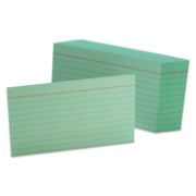 Picture of Oxford™ Ruled Index Cards, 3 x 5, Green, 100/Pack