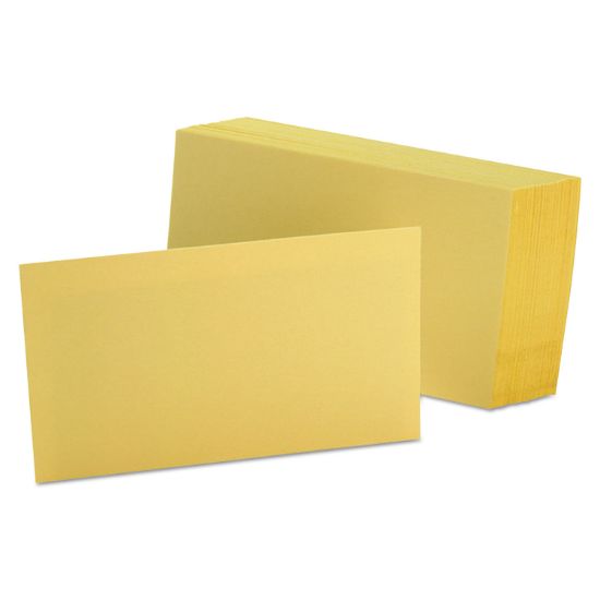 Picture of Oxford™ Unruled Index Cards, 3 x 5, Canary, 100/Pack