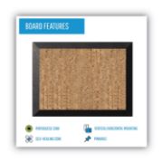 Picture of MasterVision® Natural Cork Bulletin Board, 36x24, Cork/Black