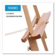 Picture of MasterVision® Oak Display Tripod Easel, 60", Wood/Brass