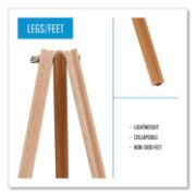 Picture of MasterVision® Oak Display Tripod Easel, 60", Wood/Brass