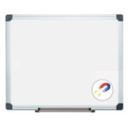 Picture of MasterVision® Porcelain Value Dry Erase Board, 24 x 36, White, Aluminum Frame