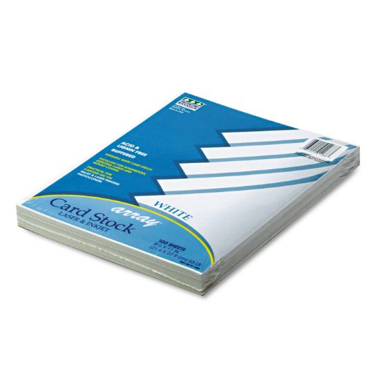 Picture of Pacon® Array Card Stock, 65 lb., Letter, White, 100 Sheets/Pack