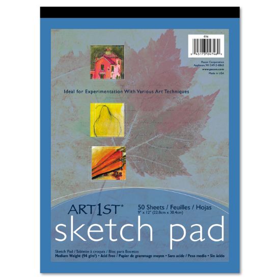 Picture of Pacon® Art1st Sketch Pad, 60 lbs. Heavyweight Drawing Paper. 9 x 12, 50 Sheets
