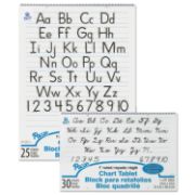 Picture of Pacon® Chart Tablets w/Manuscript Cover, Ruled, 24 x 32, White, 25 Sheets