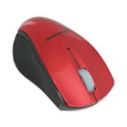 Picture of Innovera® Mini Wireless Optical Mouse, Three Buttons, Red/Black