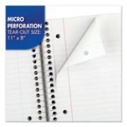 Picture of Mead® Spiral Bound Notebook, Perforated, College Rule, 11 x 8, White, 100 Sheets