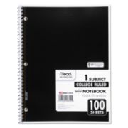 Picture of Mead® Spiral Bound Notebook, Perforated, College Rule, 11 x 8, White, 100 Sheets