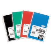 Picture of Mead® Spiral Bound Notebook, Perforated, College Rule, 9.5 x 5.5, White, 150 Sheets