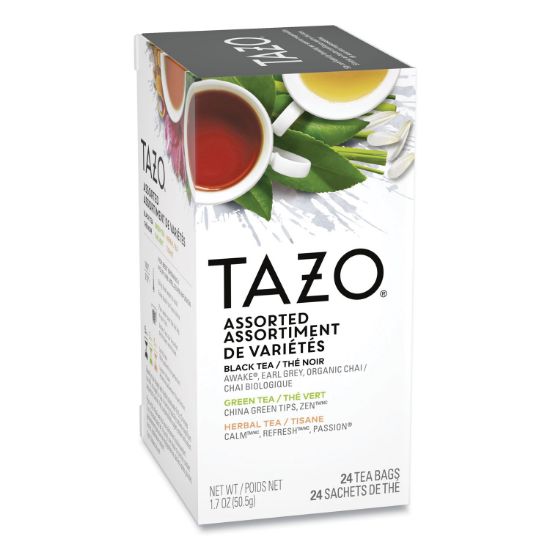 Picture of Tazo® Assorted Tea Bags, Three Each Flavor, 24/Box