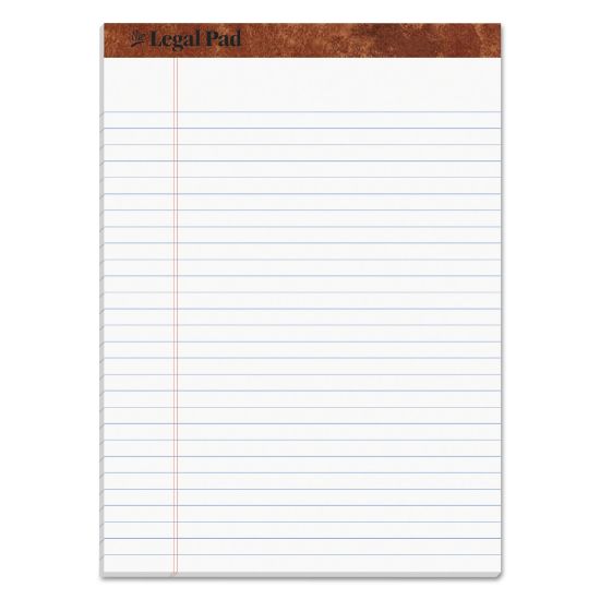 Picture of TOPS™ "The Legal Pad" Ruled Perforated Pads, 8 1/2 x 11 3/4, White, 50 Sheets