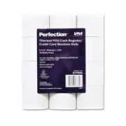 Picture of PM Company® Single Ply Thermal Cash Register/POS Rolls, 3 1/8" x 230 ft., White, 10/Pk