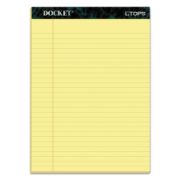 Picture of TOPS™ Docket Ruled Perforated Pads, 8 1/2 x 11 3/4, Canary, 50 Sheets, Dozen