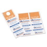 Picture of Avery® Door Hanger w/Tear-Away Cards, 4 1/4 x 11, Matte White, 10/Sheet, 40 Sheets/Pack