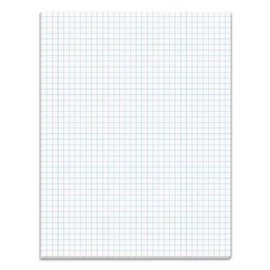 Picture of TOPS™ Quadrille Pads, 4 Squares/Inch, 8 1/2 x 11, White, 50 Sheets