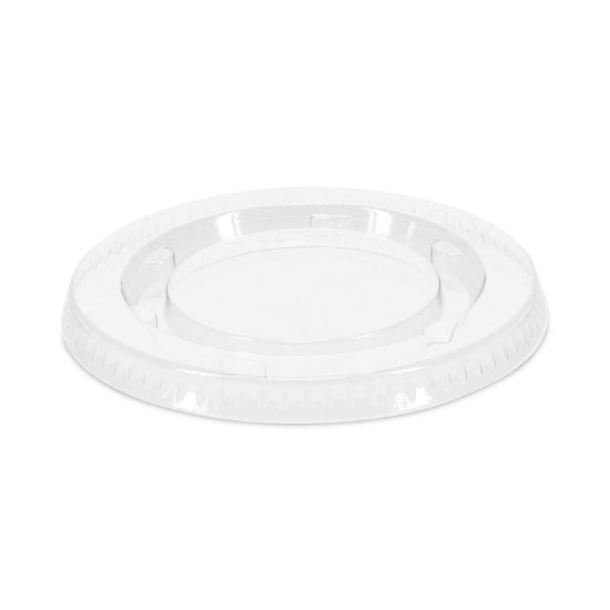 Picture of Pactiv Crystal-Clear Portion Cup Lids, Fits 1.5-2.5oz Cups, 2400/Carton