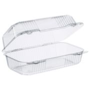 Picture of Dart® StayLock Clear Hinged Lid Containers, 5.4 x 9 x 3.5, Clear, 250/Carton