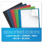 Picture of Oxford™ Clear Front Report Cover, 3 Fasteners, Letter, Assorted Colors, 25/Box