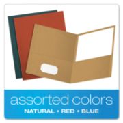 Picture of Oxford™ Earthwise by Oxford Recycled Paper Twin-Pocket Portfolio, Assorted Colors, 25/BX