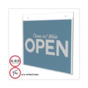 Picture of deflecto® Classic Image Single-Sided Wall Sign Holder, Plastic, 11 x 8 1/2 Insert, Clear
