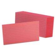 Picture of Oxford™ Ruled Index Cards, 3 x 5, Cherry, 100/Pack