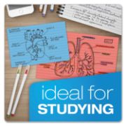 Picture of Oxford™ Ruled Index Cards, 3 x 5, Cherry, 100/Pack