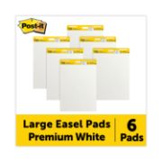 Picture of Post-it® Easel Pads Self Stick Easel Pads, 25 x 30, White, 6 30 Sheet Pads/Carton
