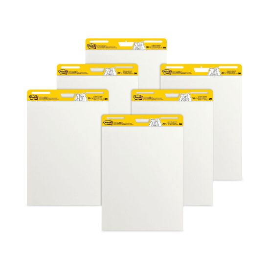 Picture of Post-it® Easel Pads Self Stick Easel Pads, 25 x 30, White, 6 30 Sheet Pads/Carton