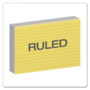 Picture of Oxford™ Ruled Index Cards, 4 x 6, Blue/Violet/Canary/Green/Cherry, 100/Pack