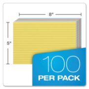Picture of Oxford™ Ruled Index Cards, 5 x 8, Blue/Violet/Canary/Green/Cherry, 100/Pack