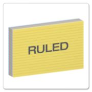 Picture of Oxford™ Ruled Index Cards, 5 x 8, Blue/Violet/Canary/Green/Cherry, 100/Pack