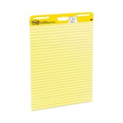 Picture of Post-it® Easel Pads Self Stick Easel Pads, Ruled, 25 x 30, Yellow, 2 30 Sheet Pads/Carton