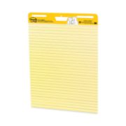 Picture of Post-it® Easel Pads Self Stick Easel Pads, Ruled, 25 x 30, Yellow, 2 30 Sheet Pads/Carton