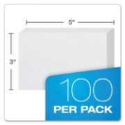 Picture of Oxford™ Unruled Index Cards, 3 x 5, White, 100/Pack