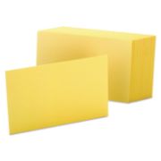 Picture of Oxford™ Unruled Index Cards, 4 x 6, Canary, 100/Pack