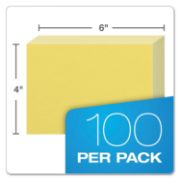 Picture of Oxford™ Unruled Index Cards, 4 x 6, Canary, 100/Pack