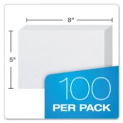 Picture of Oxford™ Unruled Index Cards, 5 x 8, White, 100/Pack