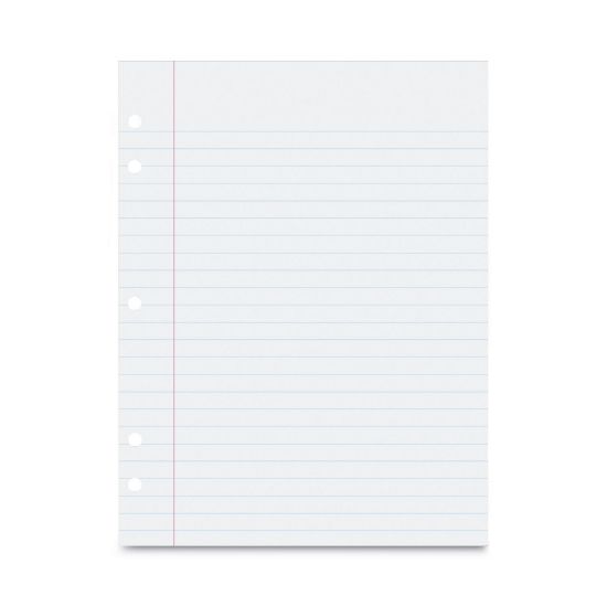 Picture of Pacon® Composition Paper, Red Margin, 5-Hole Punched, 8 x 10-1/2, White, 500 Shts/Pk